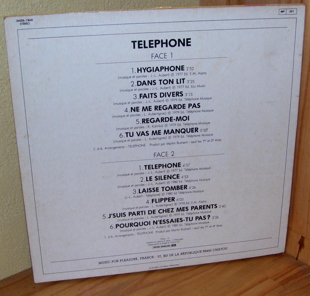 33T Telephone - Enregistrements originaux - 1982 -2.jpg