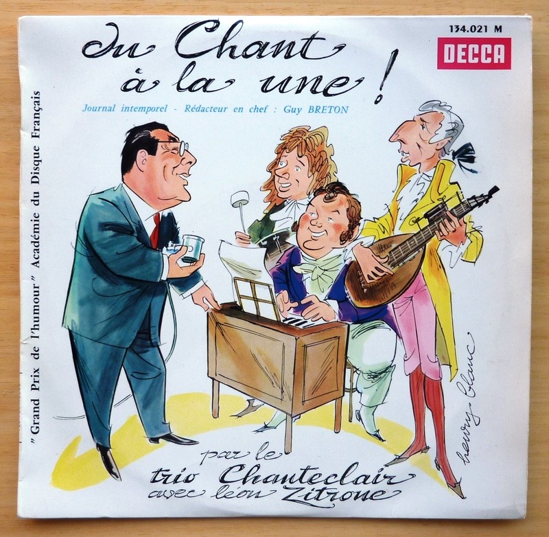 TRIO CHANTECLAIR et Léon ZITRONE. Du chant à la une! 33T25cm DECCA 134.021 M. 1962.  (R1).JPG