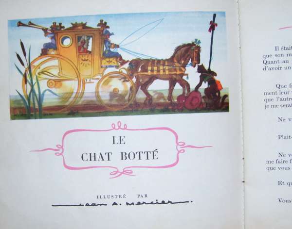 45T Chat Botté - illustrations Jean Adrien Mercier - 1957