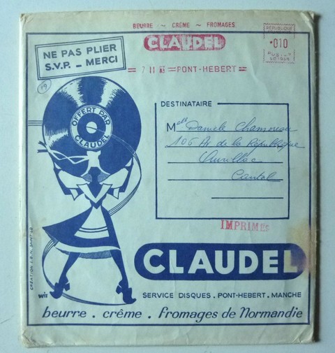 Fromages CLAUDEL. 1963. 33T 17cm.   (C1).JPG