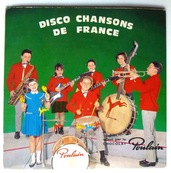Chocolat Poulain.  Disco chansons de France. ND. Album 2 disques 45T.   (C1).JPG