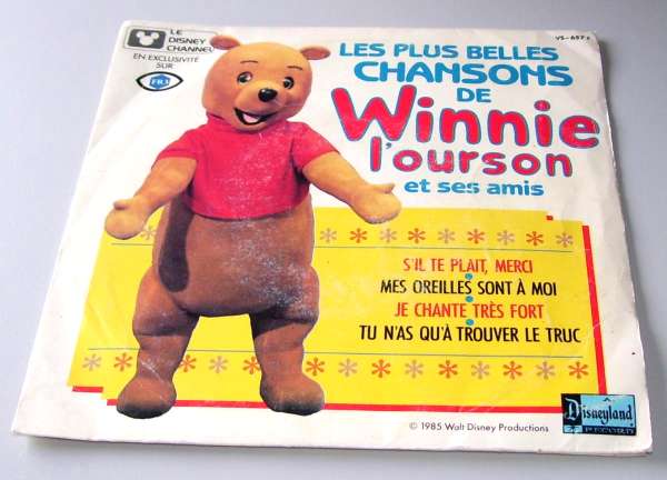 45T - Winnie L'Ourson - Les plus belles chansons - 1985 - Disneyland