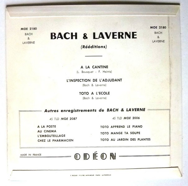 BACH & LAVERNE. A la cantine. MOE 2180.    (R3).JPG