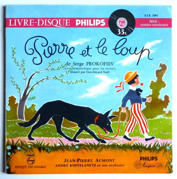 Serge PROKOFIEV. Pierre et le loup. ND. Livre-disque 33T 25cm PHILIPS E1R 1003.    (R1).JPG