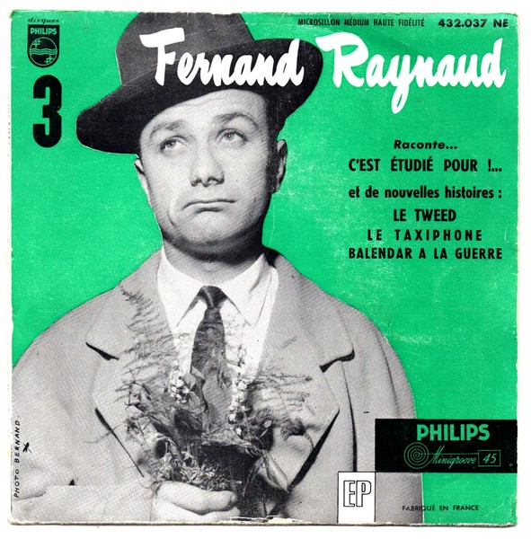 Fernand RAYNAUD. N°3. C'est étudié pour ! 1955. 45T PHILIPS 432.037 NE.    (R1).jpg