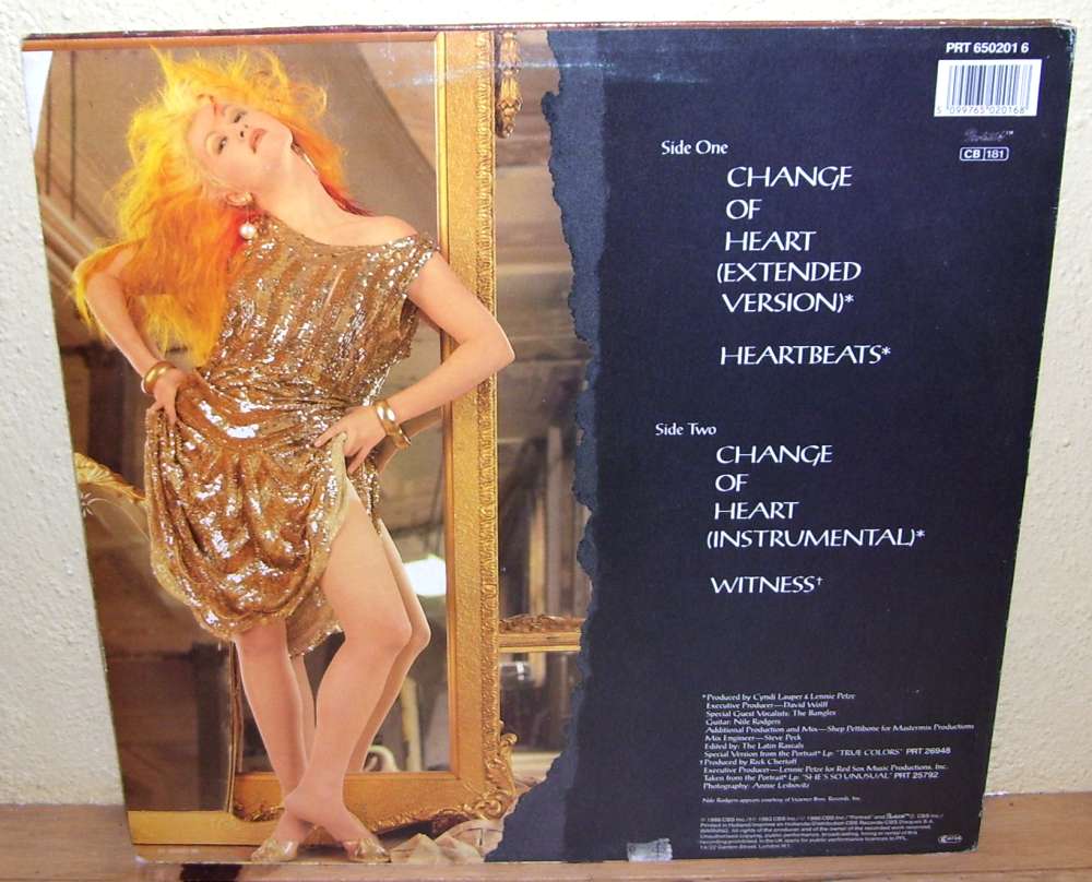 33T Maxi Single - Cindy Lauper - Change of heart - 1986