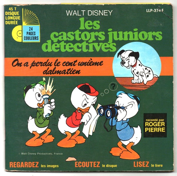 Les Castors juniors détectives. ND. Livre disque 45T Disneyland LLP-374 F.   (R1).jpg