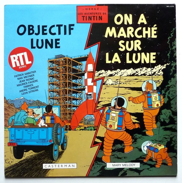 TINTIN. Objectif Lune. On a marché sur la Lune. 1983. 33T 30cm MARY MELODY MCL 5379.   (R1).JPG