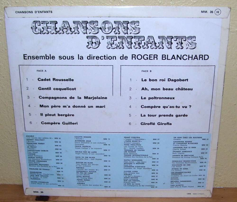 33T Chansons d'enfants - 1970