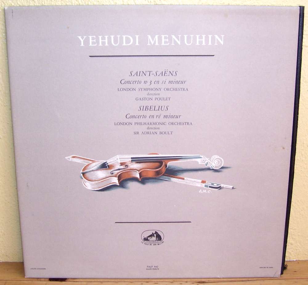 33T Yehudi Menuhin - Saint Saëns - Sibelius