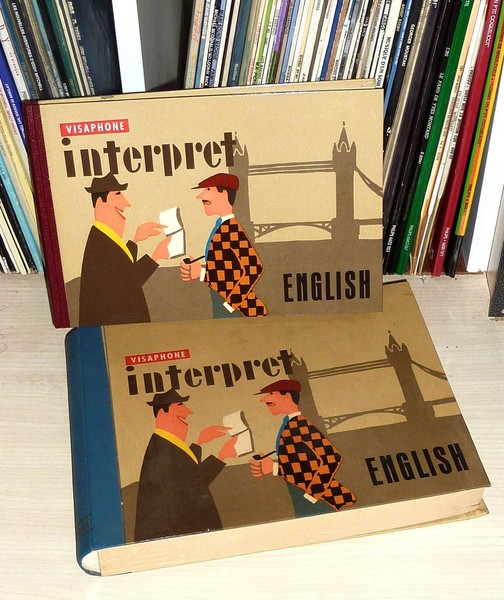 VISAPHONE. ''Interpret english''. 1960. Cof.3x 33T 17cm + livre.   (R1).JPG