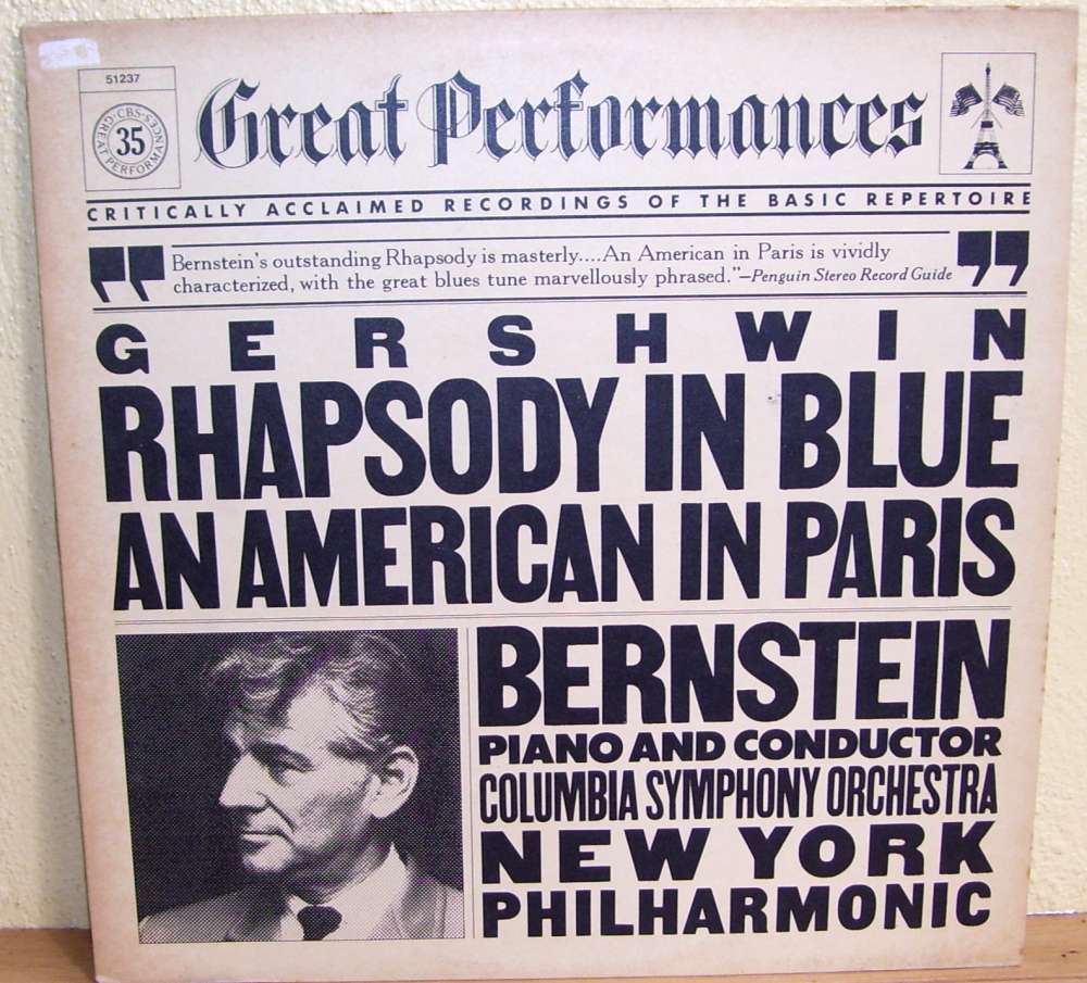 33T Gershwin - Rhapsody in blue - An american in Paris - 1981