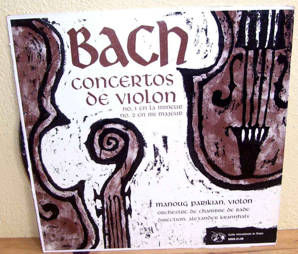 33T J.S. Bach - Concertos de violon - 1958