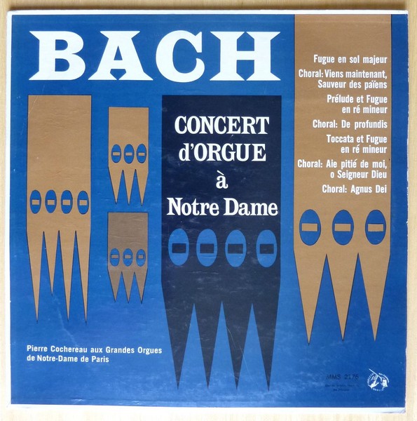 BACH. Concert d'orgue à Notre Dame. 1961. 33T 30cm G.I.D. MMS 2176. (R).JPG