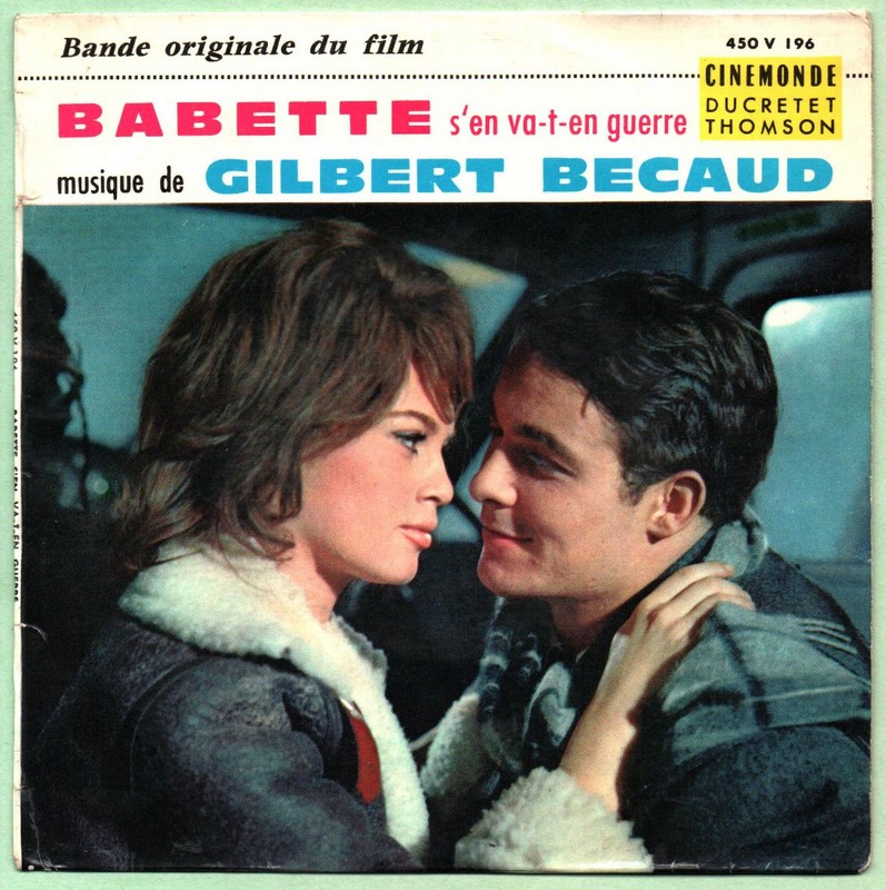 Gilbert BECAUD. Musique film ''Babette s'en va en guerre''. 45T D.TH. 450 V 196.  1959.   (R1).jpg
