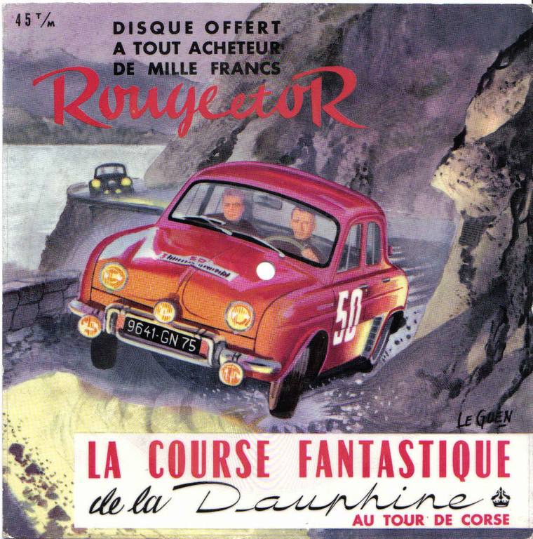 Carte postale 45T La Dauphine au Tour de Corse côté gravure (années 60)..jpg