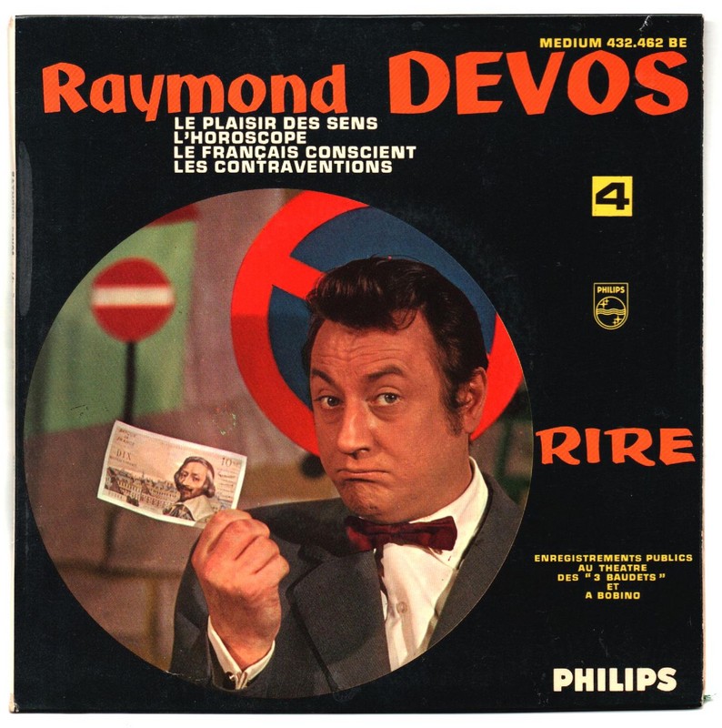 Raymond DEVOS. N°4. Le plaisir des sens. 45T PHILIPS 432462 BE. 1961.   (R1).jpg