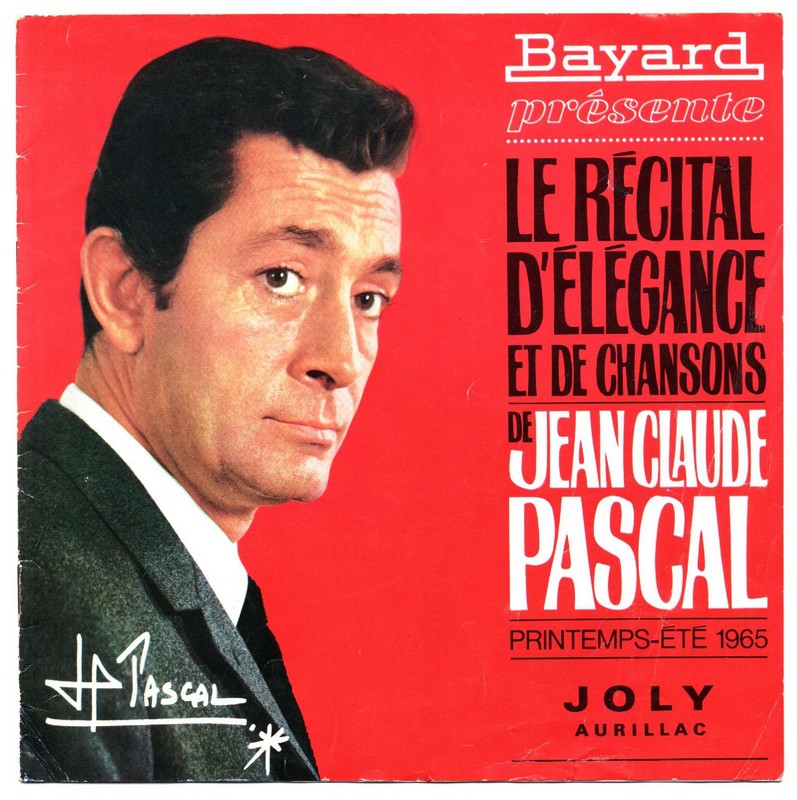 Jean-Claude PASCAL. Je vous écris. 45T pub. souple vêtements BAYARD.  PATHE - CBS. 1965.   (R1).jpg