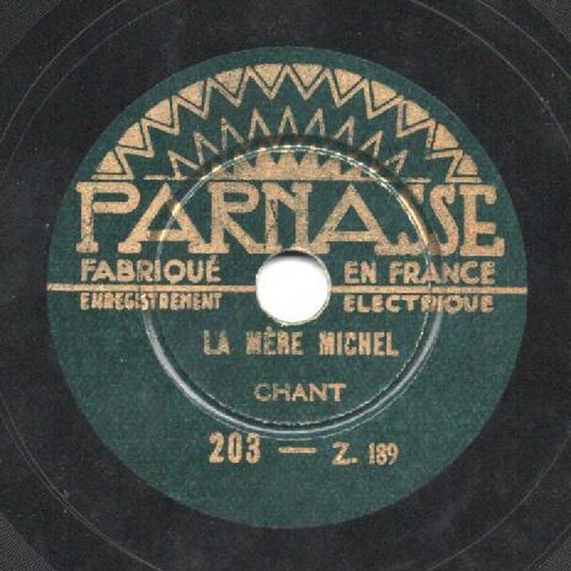 LA MERE MICHEL. 78T 16cm PARNASSE  203 - Z.189. (R).jpg