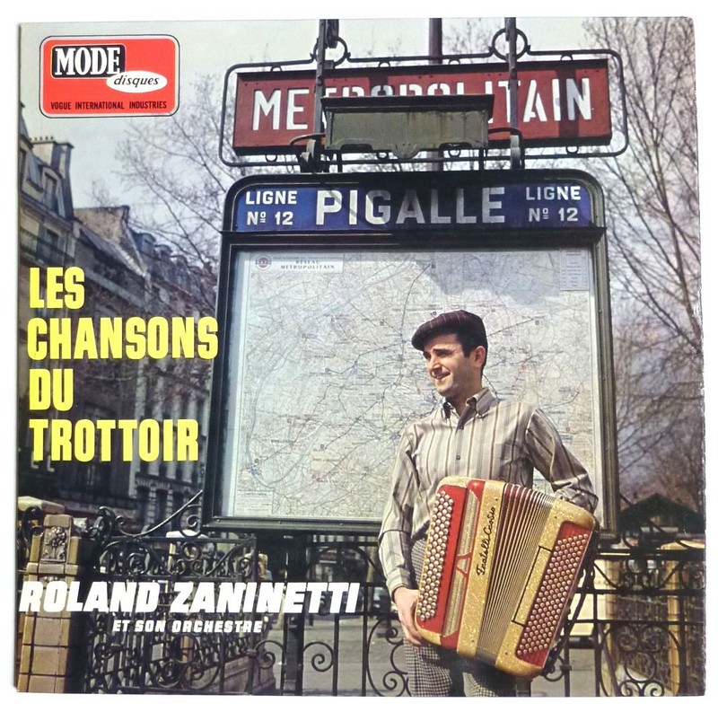 Roland ZANINETTI. Les chansons du trottoir. 33T 30cm MODE MDINT 9476. 1968.    (R).JPG