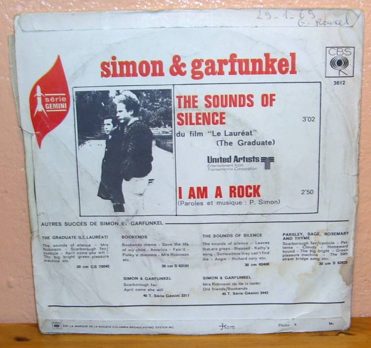 45T BO - Le Laureat - simon et garfunkel - 1966 -2.jpg