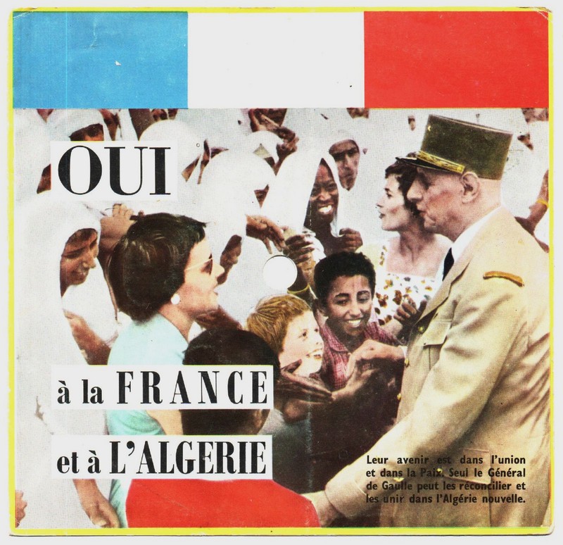 Charles DE GAULLE. Oui à la France et à l'Algérie. 33T 19cm souple. 1960.    (R1).jpg