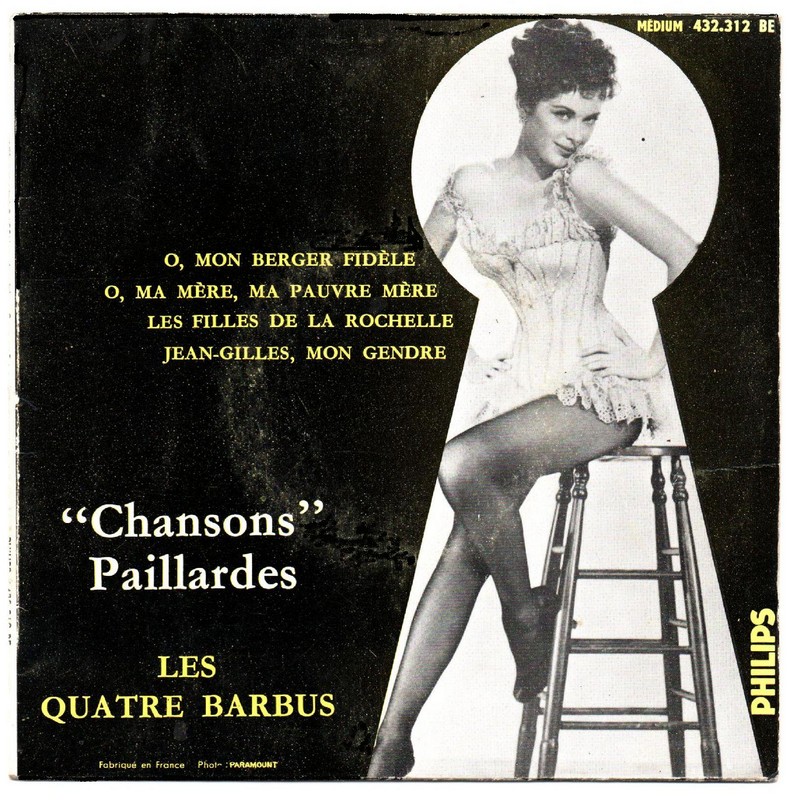 Les Quatre Barbus. Chansons paillardes. 45T PHILIPS 432.312 BE. 1958.    (R1).jpg