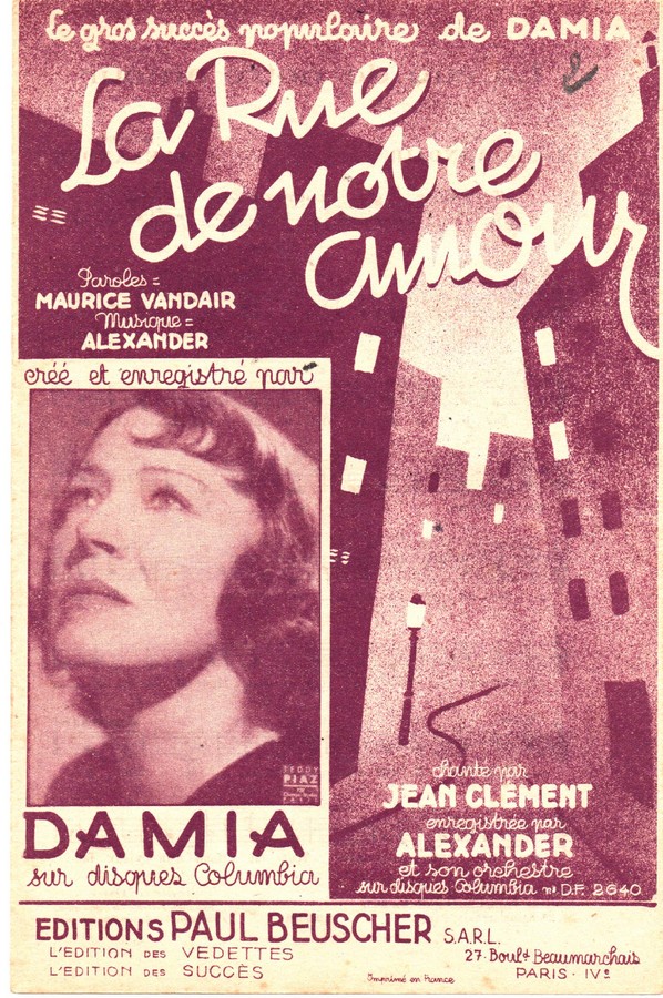 DAMIA. La rue de notre amour.1940.  (R1).jpg