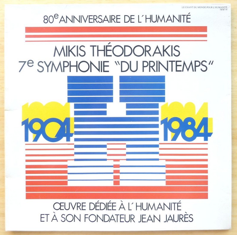 Mikis THEODORAKIS. 80e anniv. de l'HUMANITE. 33T 30cm Chant du Monde LDX 78787. 1984.    (R1).JPG